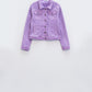 Slim denim trucker jacket in Lilac