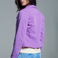 Slim denim trucker jacket in Lilac