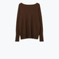 Q2 Soft knit Brown Sweater with sleeve button details