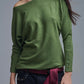 Soft knit olive green Sweater with sleeve button details