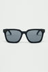 Q2 square bevel frame sunglasses in black