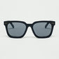 Q2 square bevel frame sunglasses in black