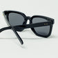 square bevel frame sunglasses in black