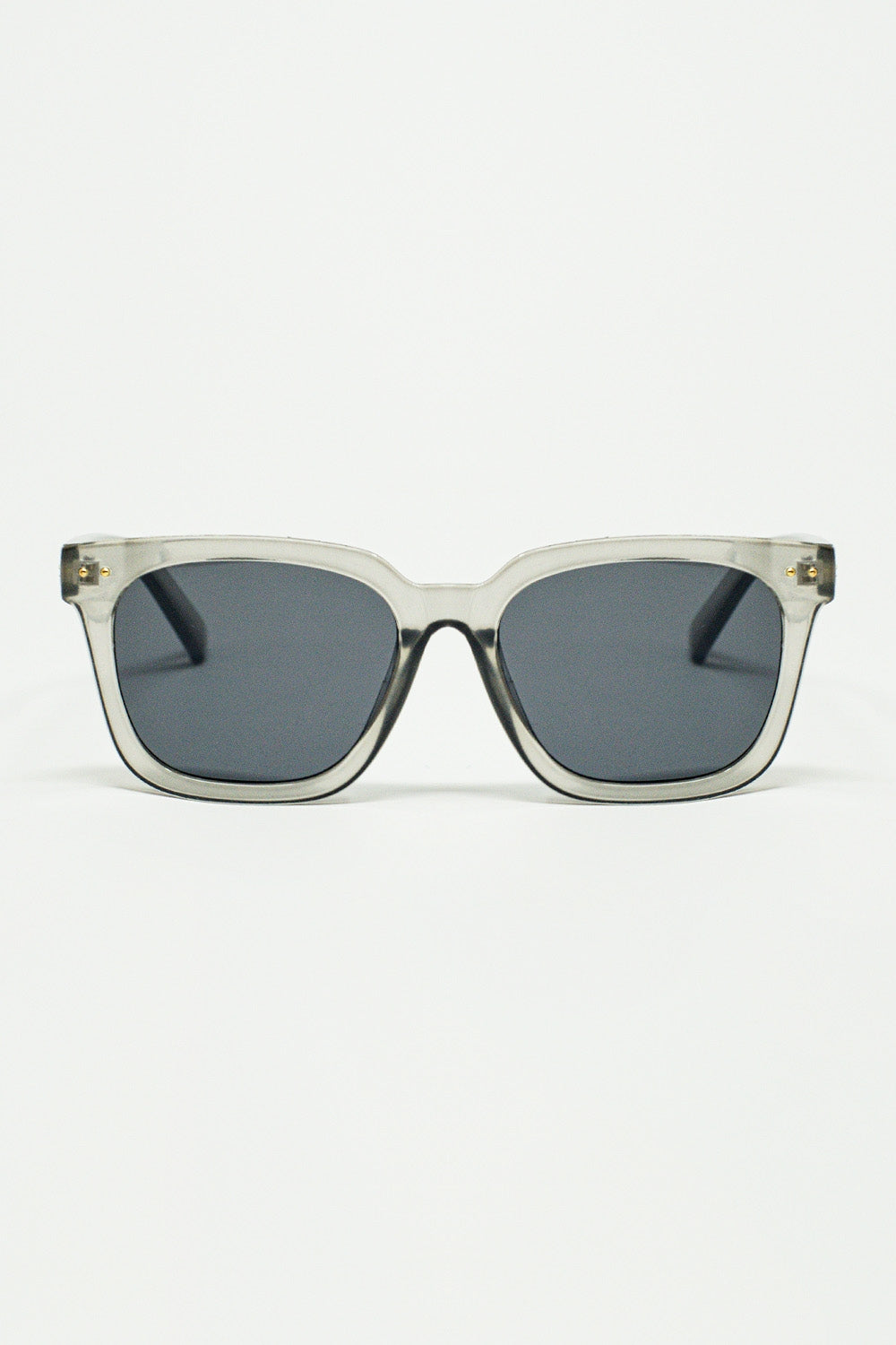 Q2 square bevel frame sunglasses in grey