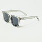 square bevel frame sunglasses in grey