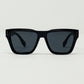 Q2 Square Chunky Black Sunglasses