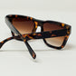 Square Chunky Sunglasses In Tortoise Shell With Degrade Lenses