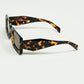 square sunglasses with brown abstract print