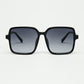 Q2 Square sunglasses with high gloss frame in black