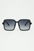 Q2 Square sunglasses with high gloss frame in black