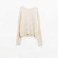 standard fit soft knit sweater in beige