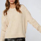 Q2 standard fit soft knit sweater in beige