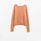 standard fit soft knit sweater in camel