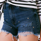 star stud embellishment denim shorts