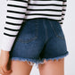 star stud embellishment denim shorts