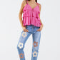 Straight Jeans With Button Closing and Flower Detail in Front