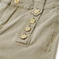 Straight Jeans With Gold Buttons At the Side in beige