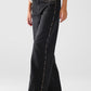 Straight Jeans With Stud Trim Details On The SIdes In Black