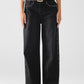 Straight Jeans With Stud Trim Details On The SIdes In Black