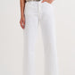 Q2 Straight leg ankle grazer jeans in white