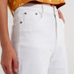 Straight leg ankle grazer jeans in white