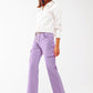 Straight Leg Cargo Jeans in Purple