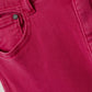 Straight leg Pants with cropped hem in magenta