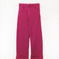 Straight leg Pants with cropped hem in magenta