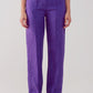 Q2 Straight leg tailored pants in purple