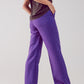 Straight leg tailored pants in purple