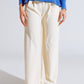 Q2 Straight Leg Trousers With Side Pockets and Darts in Cream