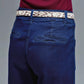 Straight Marine Jeans With Pocket Detail in Deep Blue