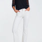 straight Pants in creme with wide ankles