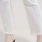 straight Pants in white with wide ankles