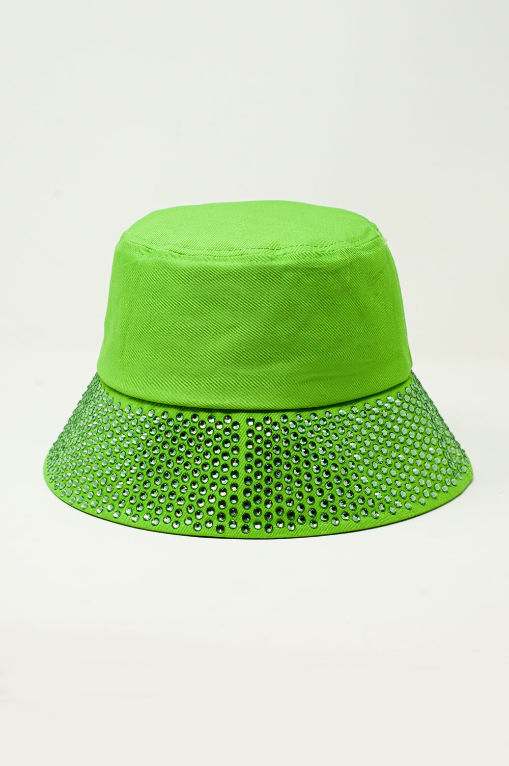 Strass Detail Bucket Hat in Green