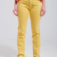 Stretch Cotton skinny jeans in yellow