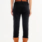 Stretch paperbag waist straigh Jeans in black