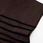 Striped high neck sweater In brown