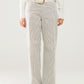 Q2 Striped pants with a straight leg in a stretch fabric