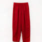 Summery Pants With Elastic Waist and Pockets In Red