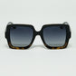 Q2 Sunglasses with a gradient print frame and black temples