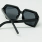 Sunglasses with geometric frames in black