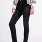 Super high rise skinny leg jeans in black