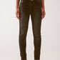 Q2 Super high waist skinny jeans in washed black