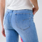 Super Skinny Denim Jeans With Metallic Effect