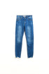 Q2 Super skinny jeans in medium wash with rips at the bottom