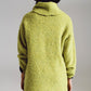 Sweater in green with a bardot neck.