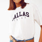 T Shirt with Dallas Texas Text in White