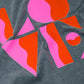 T-shirt with LOVE art deco digital print in Grey