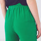 Pantalones holgados texturizados en verde